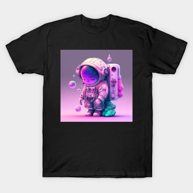 Vapor Wave Astronaut T-Shirt by TheArtfulAllie